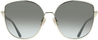 Ferragamo 60mm Gradient Round Sunglasses in Gold/grey Gradient at Nordstrom