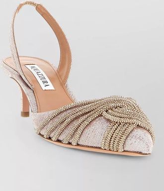 Aquazzura textile slingback pumps