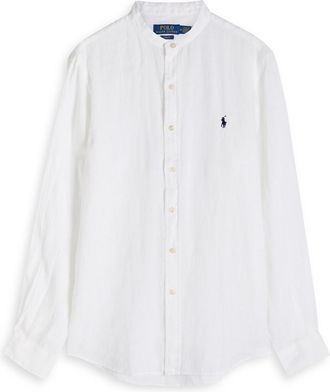 Polo Ralph Lauren Logo-embroidered Linen Shirt - White - Xxl