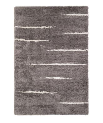 AFK Living Alfombra ultra suave y de dise&ntilde;o gris 135 x 190 cm