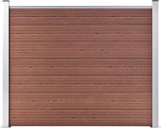 vidaXL Panel De Valla Wpc Marr&oacute;n 180x146 Cm Vidaxl