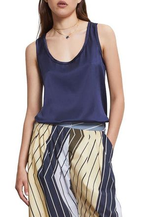 ottod'Ame Viscose And Silk Top in Blue at Nordstrom, Size X-Small It