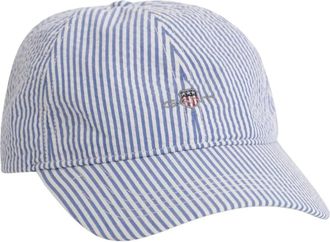 GANT Caps, male, Blue, Size: ONE SIZE Striped Seersucker Cap