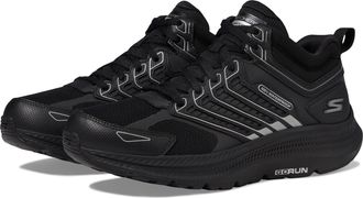 Skechers Mens Go Run Consistent 2.0 100% Waterproof Sneaker, Black Leather/Textile, 11.5 UK