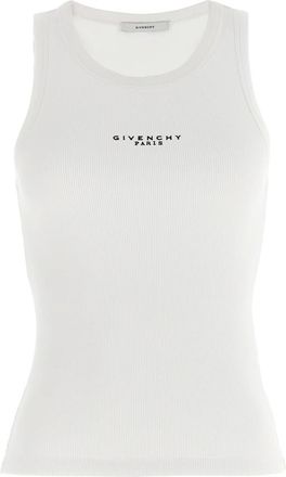 Givenchy Ribbed Cotton Tank Top - female - Givenchy - Sleeveless Tops - White - XS - Tops