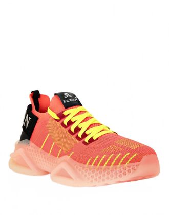 Philipp Plein Mens Iconic Runner Sneakers In Orange