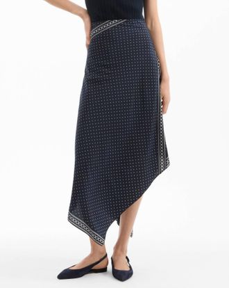 Veronica Beard Hartley Skirt In Navy Multi