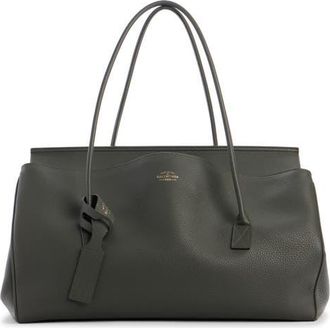 Balenciaga Carrie Grained Leather Tote in 3503 Khaki at Nordstrom