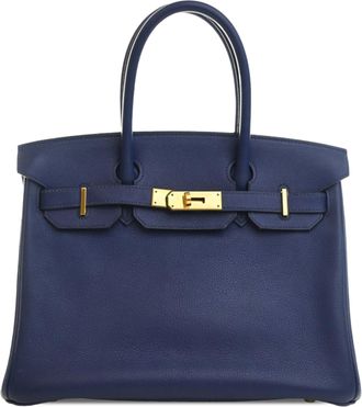 Herm&egrave;s Bleu Saphir Evercolor Birkin Retourne 30