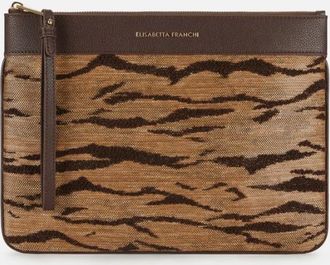 Elisabetta Franchi Busta per borsa con stampa tigre Elisabetta Franchi