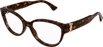 Cartier Ct 0450O 002 Optical Frame - Dames - Brillen - Bruin - 54 MM - Accessoires