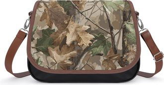 Generic Hunting Camouflage Tree Womens Crossbody Bag Fashion Shoulder Handbags Message Tote Bag with Adjustable Strap