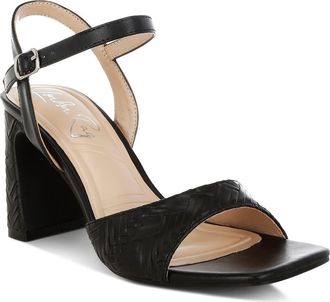 London Rag Elana Block Heel Sandal in Black at Nordstrom Rack, Size 6.5