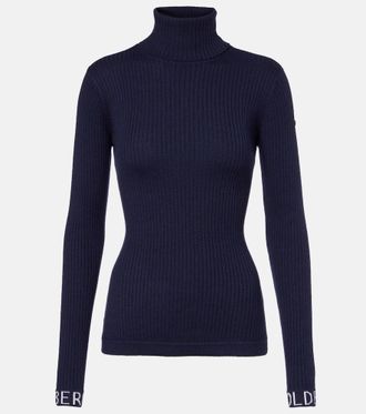 Goldbergh Mira ribbed-knit turtleneck ski top