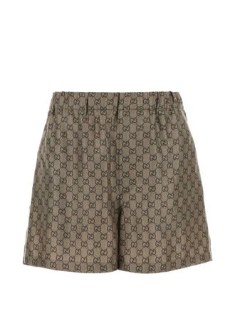 Gucci Dark Brown Jacquard Shorts