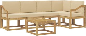 vidaXL Conjunto De Sof&aacute;s De Exterior 6 Uds. Y Beige Vidaxl
