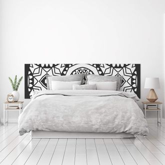 OEM Cabecero Cama Pvc Decorativo Econ&oacute;mico Dise&ntilde;o Geom&eacute;trico Mandala Blanco Y Negro Varias Medidas (200 Cm X 60 Cm)