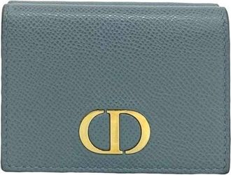 Dior Blue Leather Wallet (Tri-Fold) (Pre-Owned)