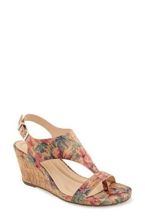 Kenneth Cole Reaction Greatly Platform Wedge Sandal in Rose Multi Cork at Nordstrom Rack, Size 5.5