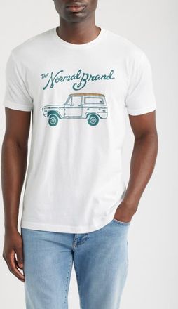 The Normal Brand Summer Bronco Cotton Blend Graphic T-Shirt in White at Nordstrom, Size Xx-Large