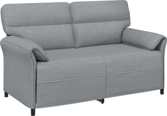 vidaXL Sof&aacute; De 2 Plazas 2 Plaza Gris Claro 158 X 83 X 95 Cm Tela Vidaxl