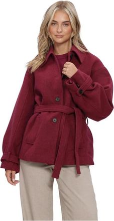 Moss Copenhagen Amaranda Jas - Dames - Jassen - Rood - Maat: L/Xl Wol
