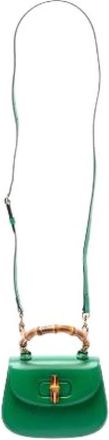 Gucci Pre-owned Vintage Satchel - Dames - Vintage Handtas - Groen - ONE Size - Leer - Vintage