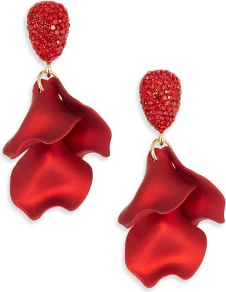 Panacea Crystal Petal Drop Earings in Red at Nordstrom