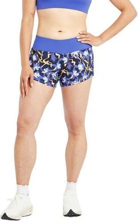 Oiselle Ra 4In Short - Womens in Ink Blue Aquila Bloom at Nordstrom, Size 14