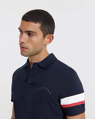Tommy Hilfiger Tape Polo - Navy