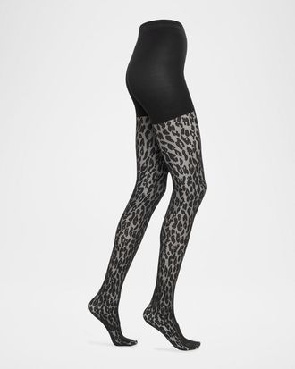 Wolford Animal-Patterned Control Top Tights