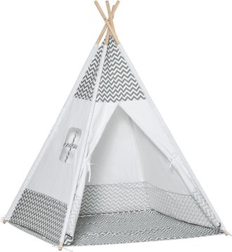 HOMCOM Tienda de campa&ntilde;a infantil 120x120x155 cm gris