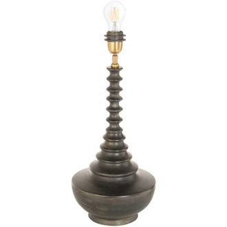 Anne Lighting Lámpara de mesa - Bois - negro - madera - ø 27cm - Anne Lighting