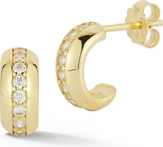 Glaze Jewelry Small Cubic Zirconia Hoop Earrings in Gold at Nordstrom Rack