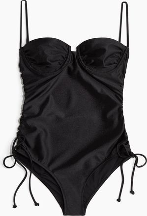 H&M Badeanzug mit Kordelzügen - Schwarz
