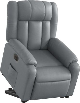 vidaXL Vidaxl - Sill&oacute;n Reclinable Elevable El&eacute;ctrico De Cuero Sint&eacute;tico Gris