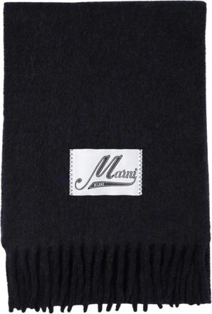 Marni Sciarpa Invernale con Dettagli a Frange - - Accessories - Uomo - Blu - ONE SIZE