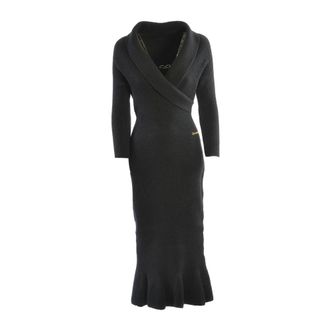 Elisabetta Franchi Knit Dress - Dames - Kleedjes - Zwart - S - Kleedjes