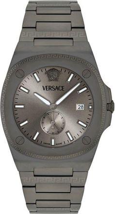 Versace Tolomeo Bracelet Watch, 40mm in Gunmetal at Nordstrom