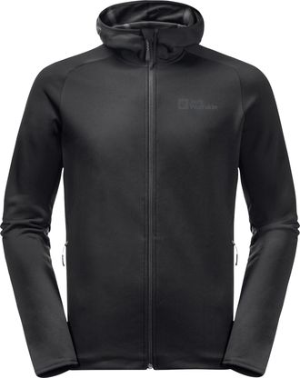 Jack Wolfskin Fleecejacke JACK WOLFSKIN BAISELBERG HOODED FZ M, Herren, Gr. XL (54/56), schwarz, Obermaterial: 95% Polyester, 5% sonstige Fasern; Futter: 100% Polye