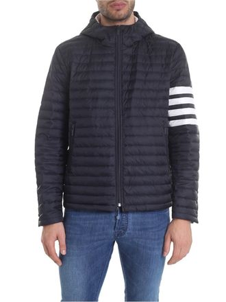 Thom Browne Hooded down jacket in blue