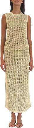 Saint Barth Crochet Sleeveless Maxi Dress - Dames - Maxi kleedjes - Beige - M - Katoen - Kleedjes