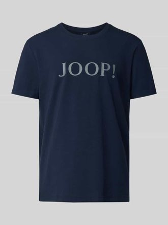 Joop T-Shirt mit Logo-Print und Rundhalsausschnitt in Marine, Gr&ouml;&szlig;e XXL