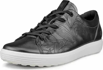 Ecco Womens Soft 7 Sneaker In Heavy Silver