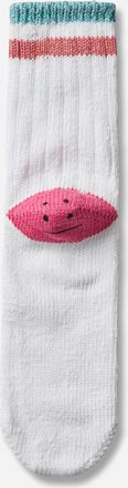 KAPITAL 60 Yarns Ivy Rainbowy Happy Heel-Hold Socks White / Pink