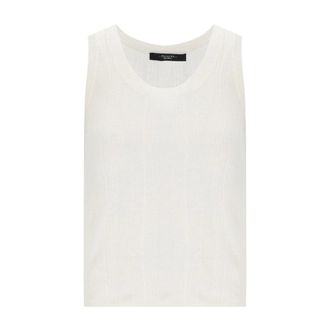 Max Mara Sleeveless Tops, female, White, Size: XS Cose Top