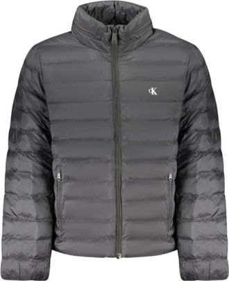 Calvin Klein Jassen, Heren, Zwart, S, Nylon, Lichtgewicht Nylon Puffer Jacket
