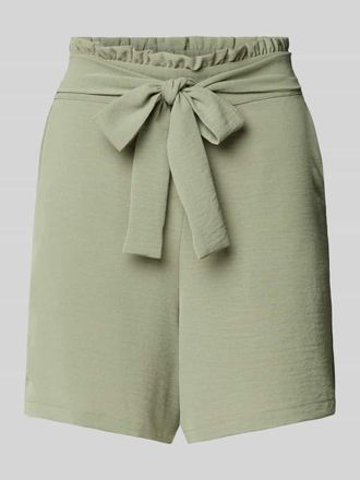 Vila High Waist Shorts mit Bindeg&uuml;rtel Modell RASHA in Khaki, Gr&ouml;&szlig;e 34