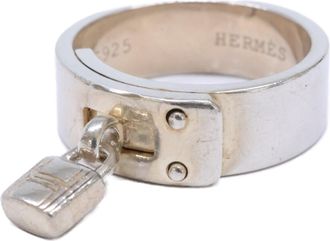 Herm&egrave;s Silver Silver 925 Band Ring (Pre-Owned)