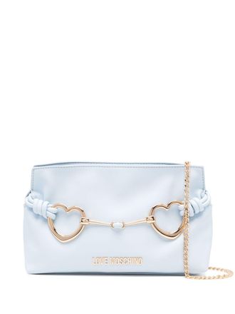 Love Moschino Hearts clutch - women - Polyurethane - One Size - Blue